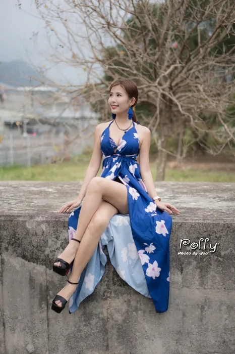 [爱美足] NO.052 Polly 高衩長裙 高跟美腿旅拍 街拍#[60P]-18
