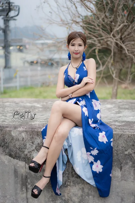 [爱美足] NO.052 Polly 高衩長裙 高跟美腿旅拍 街拍#[60P]-1