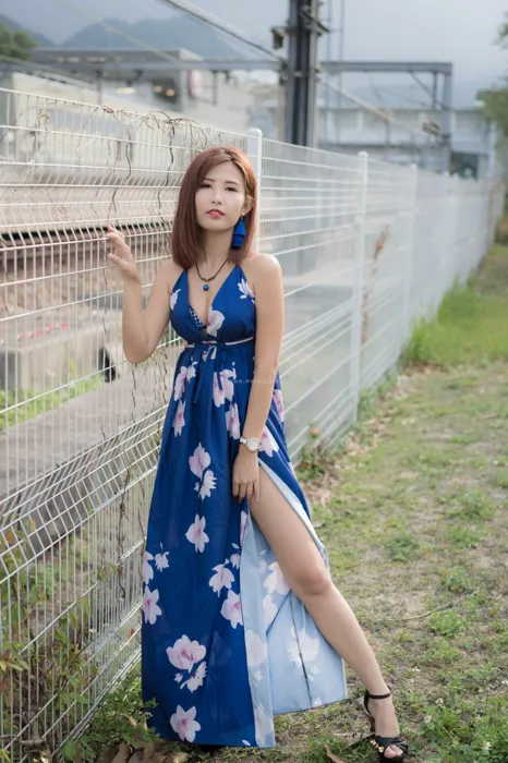 [爱美足] NO.052 Polly 高衩長裙 高跟美腿旅拍 街拍#[60P]-14
