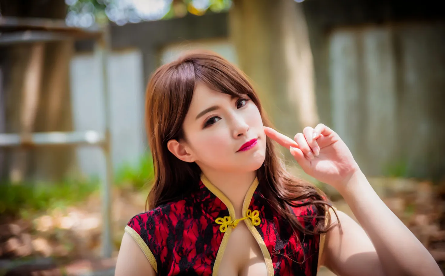 [爱美足] NO.177 邬育锜 红花短旗袍高跟美腿 街拍#[105P]-11