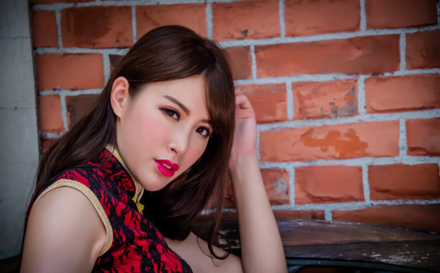 [爱美足] NO.177 邬育锜 红花短旗袍高跟美腿 街拍#[105P]-5