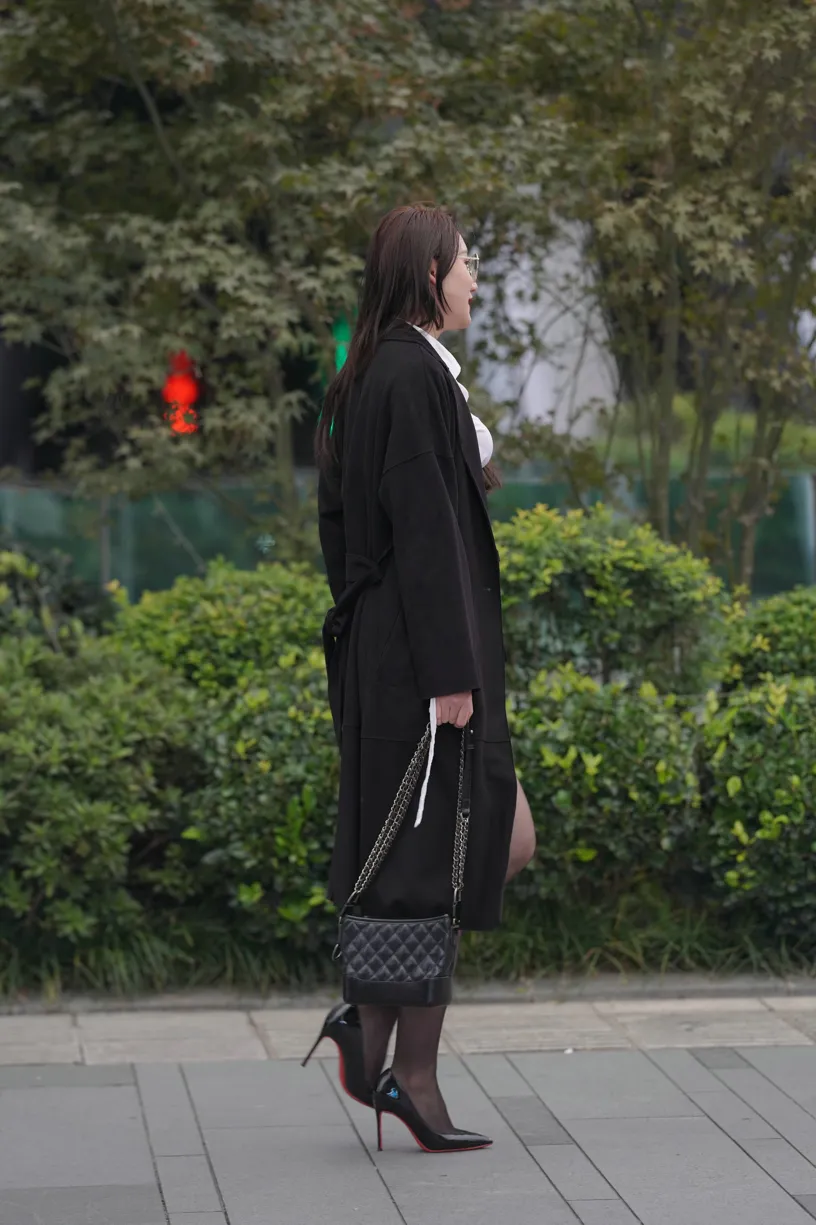 [Mzsock] NO.160 Long legs in black stockings street photography#[105P]-9