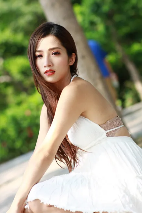 [Mzsock] NO.039 Go Go white dress high heels beautiful legs outdoor shot street photography#[106P]-4