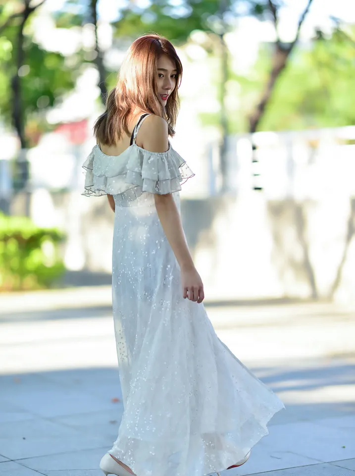 [爱美足] NO.200 vivi曹媛媛 吊带高衩长裙高跟美腿 街拍#[105P]-13