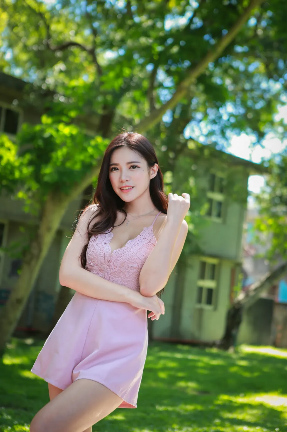 [爱美足] NO.135 黄书庭 粉色连衣裤裙凉高美腿 街拍#[36P]-4