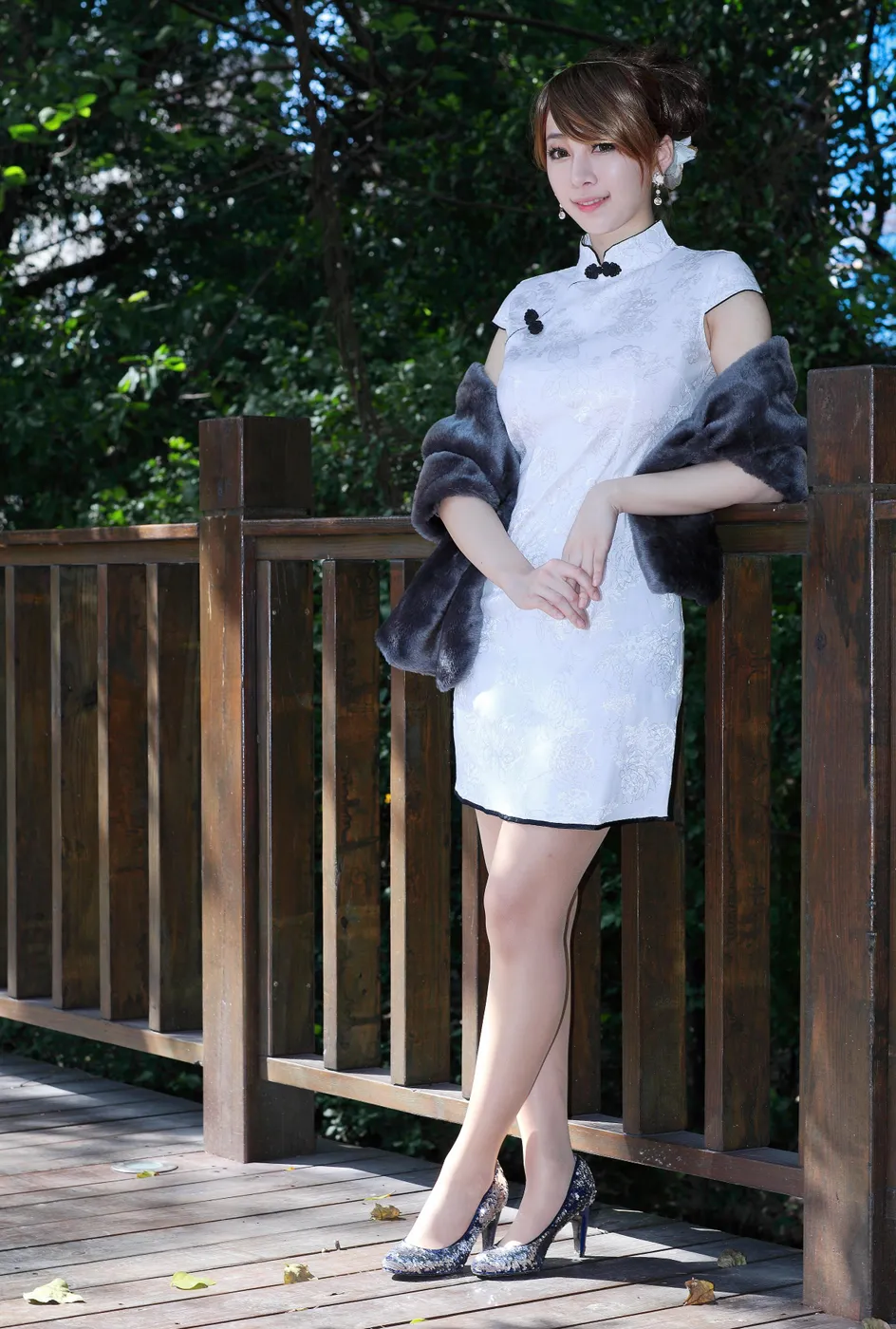 [爱美足] NO.212 小优 短旗袍丝袜高跟美腿 街拍#[78P]-1