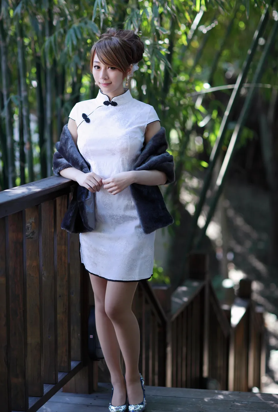 [爱美足] NO.212 小优 短旗袍丝袜高跟美腿 街拍#[78P]-7