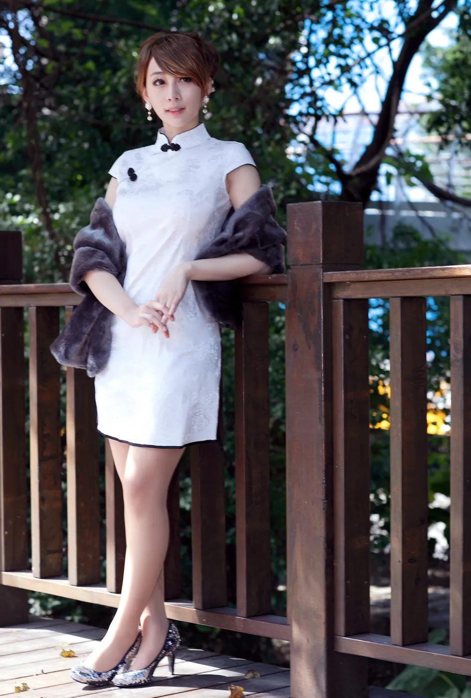 [爱美足] NO.212 小优 短旗袍丝袜高跟美腿 街拍#[78P]-2