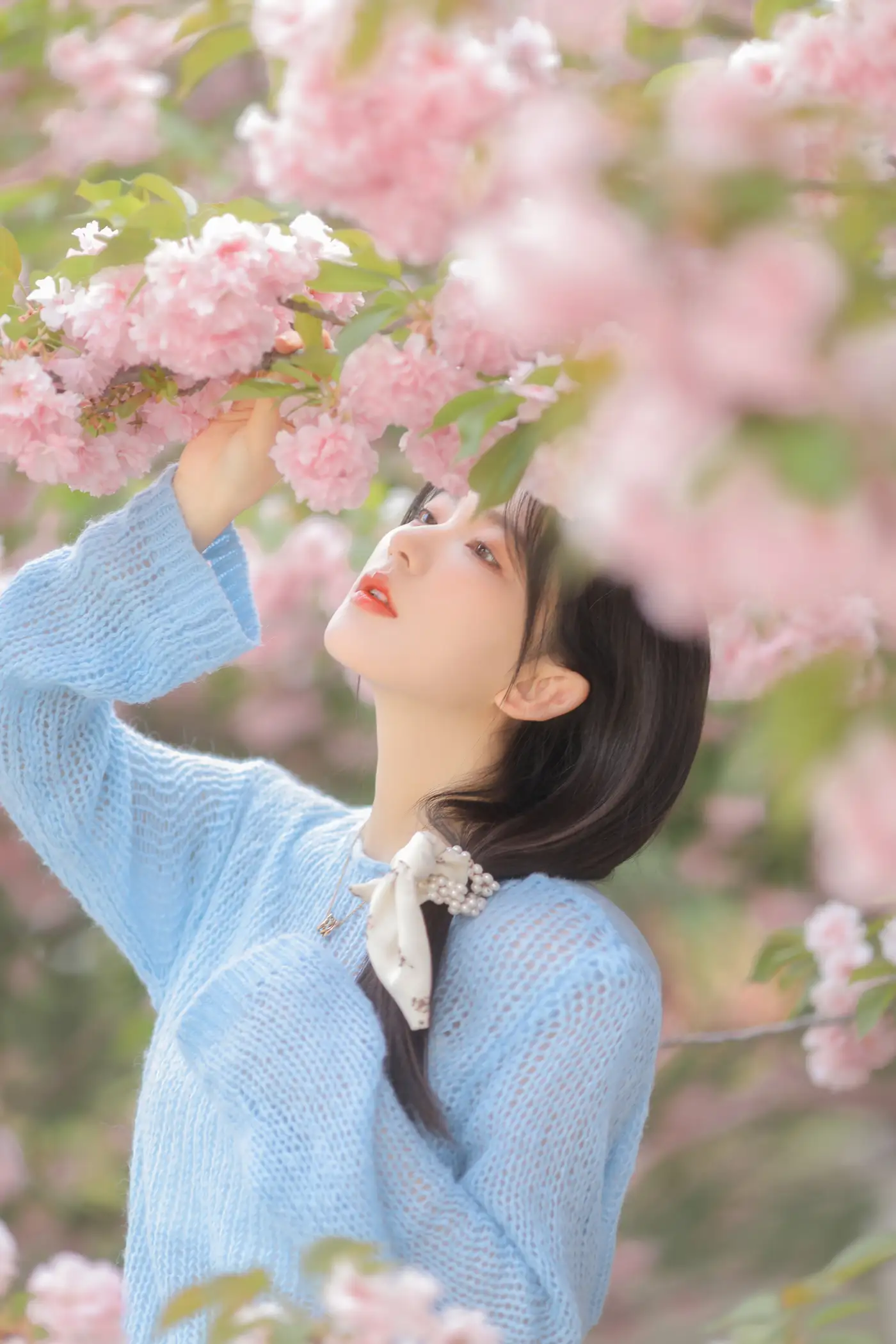 [艺图语] 2022.06.22 Vol.1252 – 粉蓝晚樱 杨伊墨#[29P]-3