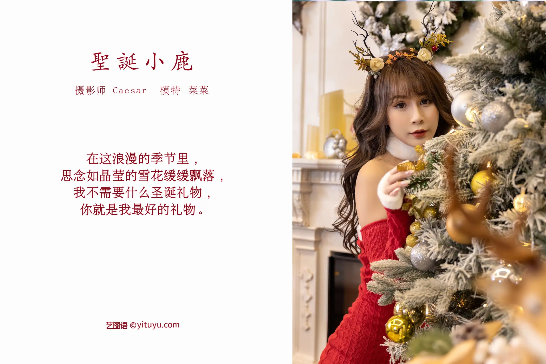 [艺图语] 2022.02.08 Vol.771 – 圣诞小鹿 菜菜#[30P]-2